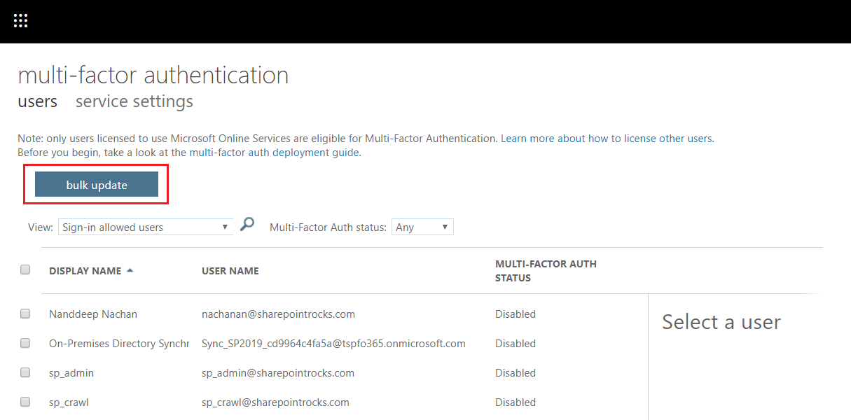 Configure Multi-Factor Authentication (MFA) for Office 365